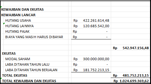laporan keuangan neraca